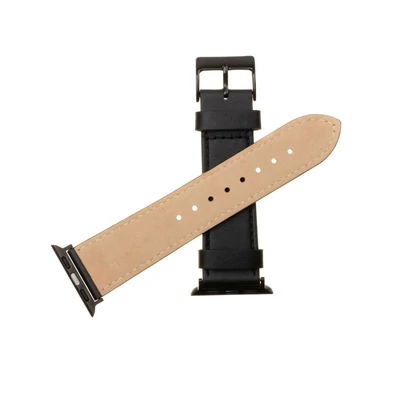 Kép 2/4 - FIXED Leather Strap for Apple Watch 38/40/41mm wide Black