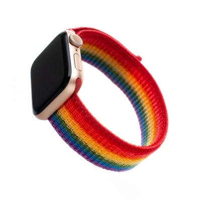 FIXED Nylon Strap Apple Watch 42/44/45mm, rainbow