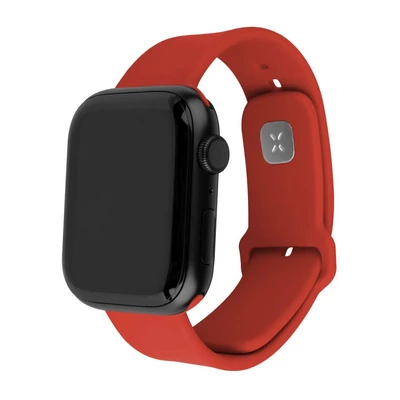 FIXED Silicone Sporty Strap Set for Apple Watch 42/44/45mm Red