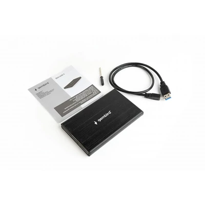 Kép 5/6 - Gembird 2,5" EE2-U3S-3 USB3.0 Enclosure Aluminium Black