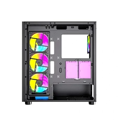 Kép 3/9 - Gembird Fornax X450MAX ARGB Tempered Glass Black