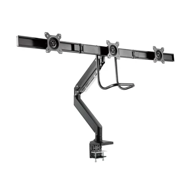 Kép 2/13 - Gembird MA-DA3-03 Desk mounted adjustable monitor arm for 3 monitors 17"-27" Black
