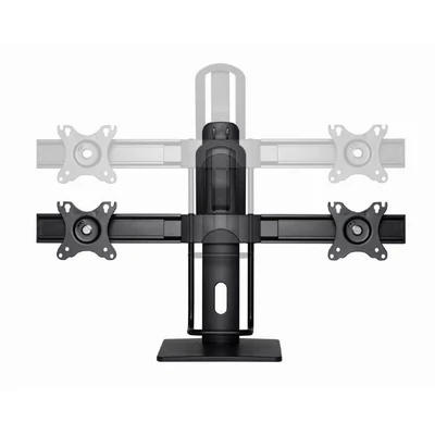 Kép 8/12 - Gembird MS-D2-01 Double monitor desk stand height adjustable