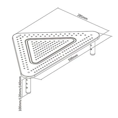 Kép 3/4 - Gembird MS-TABLE-02 Állítható háromszög monitorállvány fekete