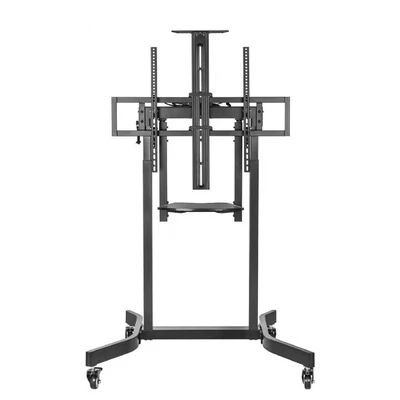 Kép 2/4 - Gembird TVS-100T-01 Motorized height adjustable TV floor stand with caster wheels 55"-100" Black