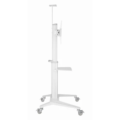 Kép 4/10 - Gembird TVS-70T-02-W Aluminum TV floor stand with caster wheels 37"-70" White