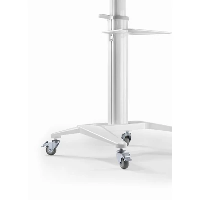 Kép 6/10 - Gembird TVS-70T-02-W Aluminum TV floor stand with caster wheels 37"-70" White