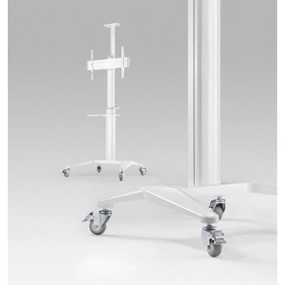 Kép 8/10 - Gembird TVS-70T-02-W Aluminum TV floor stand with caster wheels 37"-70" White