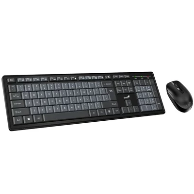 Kép 5/9 - Genius Smart KM-8200 Dual Color vezeték nélküli billentyűzet + egér fekete/szürke HU