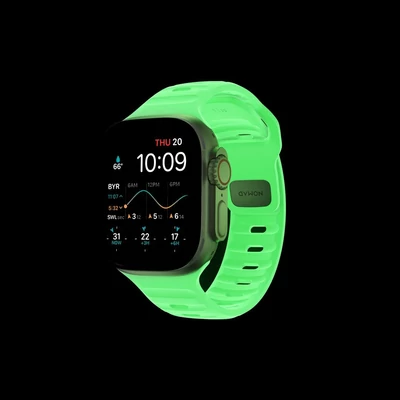 Kép 10/11 - Nomad Sport Strap Apple Watch Ultra 2/1 (49mm) 9/8/7 (45mm)/6/SE/5/4 (44mm)/3/2/1 (42mm) Glow