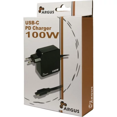 Kép 2/3 - Inter-Tech Argus PD-2100 USB-C 100W PD Charger Black