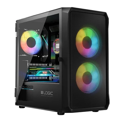 Kép 18/18 - Logic Portos ARGB Mini Window fekete
