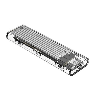 Kép 2/5 - Orico TCM2-C3-SV-BP USB3.1 Type-C M.2 NVME Enclosure Transparent