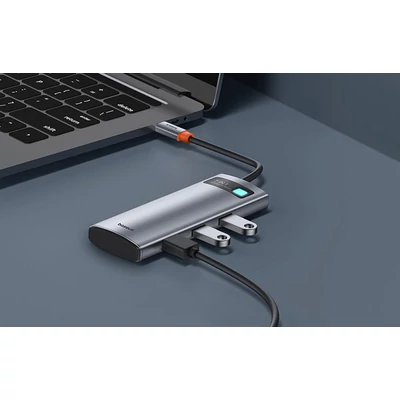 Kép 3/4 - Baseus adapter 7 az 1-ben USB-C - 1xHDMI4K60Hz + 3xUSB-A + 1xPD + 1xSD/TF (B00030708811-00)