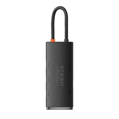 Kép 4/6 - Baseus Lite 5in1 USB-C --> 3x USB 3.0 + USB-C + HDMI hub fekete (WKQX040001)