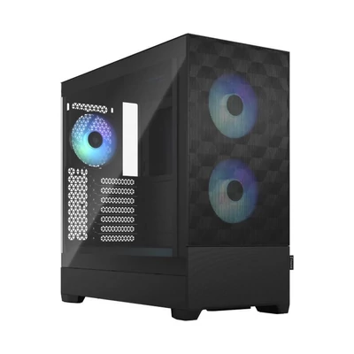 Fractal Design Pop Air táp nélküli ablakos ház RGB Black TG Clear Tint - fekete (FD-C-POR1A-06) - Bontott termék!