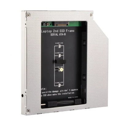 Gembird M.2 SSD beépítő keret notebook ODD helyére (A-SATA12M2-01)
