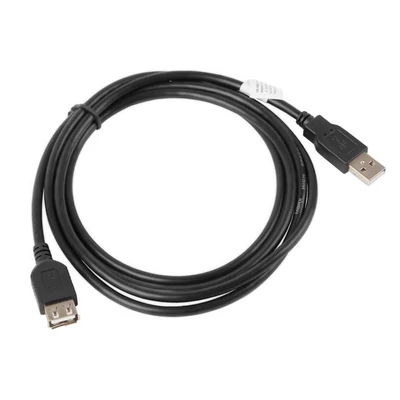 Kép 2/2 - Lanberg USB 2.0 AM-AF hosszabbító kábel 1.8m fekete (CA-USBE-10CC-0018-BK)