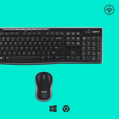 Kép 5/10 - Logitech Wireless Desktop MK270 vezeték nélküli billentyűzet holland + egér (920-004509)