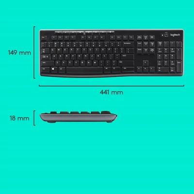 Kép 7/10 - Logitech Wireless Desktop MK270 vezeték nélküli billentyűzet holland + egér (920-004509)