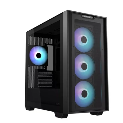 ASUS A21 táp nélküli ablakos Micro-ATX ház fekete (90DC00H0-B19000)
