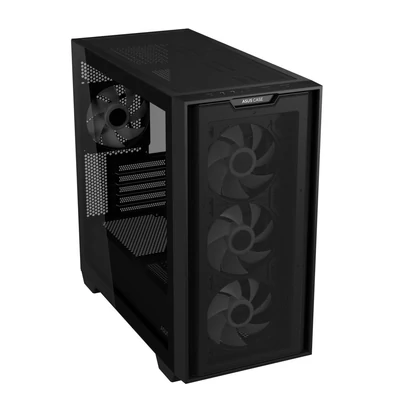 Kép 9/13 - ASUS A21 táp nélküli ablakos Micro-ATX ház fekete (90DC00H0-B19000)