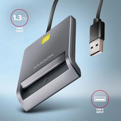 Kép 3/4 - AXAGON CRE-SM3T Smart Card/ID Card FlatReader