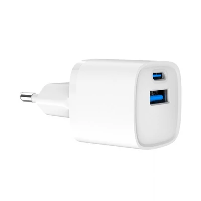 Kép 3/8 - Gembird 2-Port 20W USB Fast Charger White