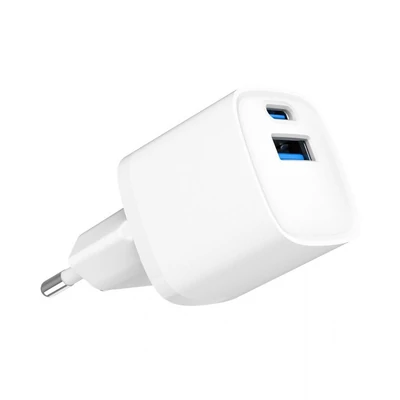 Kép 4/8 - Gembird 2-Port 20W USB Fast Charger White