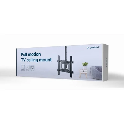 Kép 8/8 - Gembird CM-70ST-01 Full-motion TV ceiling mount 32”-70” Black