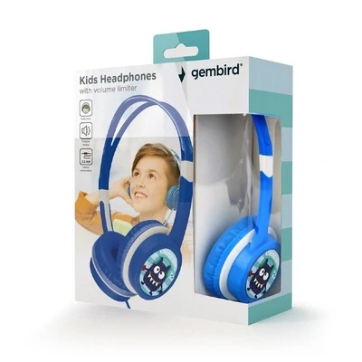 Kép 2/2 - Gembird Gembird MHP-JR-B Headphones for Kids Blue