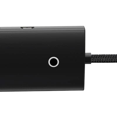Kép 3/4 - Baseus Lite Series 4 az 1-ben USB - 4x USB 3.0 hub 1m fekete (WKQX030101)