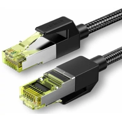 UGREEN NW150 RJ45 fonott hálózati kábel Cat.7 F/FTP 0.5m fekete (80420)