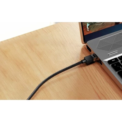 Kép 2/2 - UGREEN NW150 RJ45 fonott hálózati kábel Cat.7 F/FTP 0.5m fekete (80420)