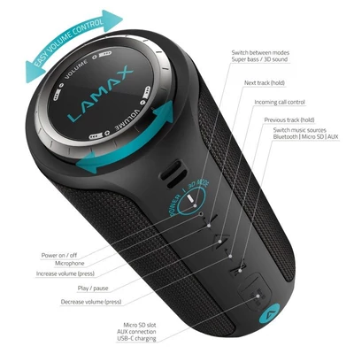 Kép 7/7 - LAMAX Sounder2 Bluetooth hangszóró (LMXSO2)