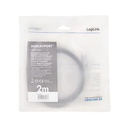 Kép 4/5 - Logilink DisplayPort kábel 8K/60Hz 2m (CDA0105)