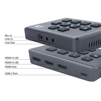 Kép 2/5 - ACT AC7610 Dual HDMI input USB-C Video Switcher for capturing and live streaming
