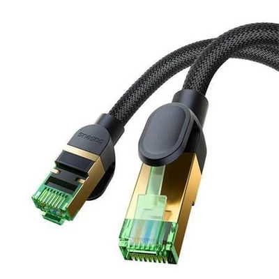 Kép 2/2 - Baseus Braided Cat8 Ethernet RJ45 hálózati kábel 40Gbps, 5m fekete (B0013320C111-05)