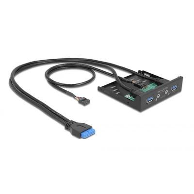 Kép 2/5 - Delock 3.5" USB 3.2 Gen1 front panel 2xUSB-A + HD-Audio (64150)