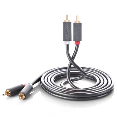 UGREEN 2RCA Cinch- 2RCA Cinch kábel 5m fekete (10520)
