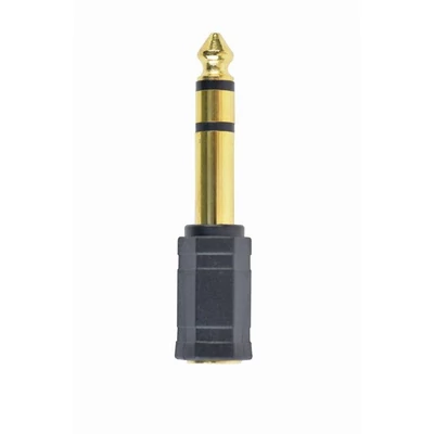 Gembird Jack stereo 6,35mm -> Jack stereo 3,5mm M/F adapter fekete (A-6.35M-3.5F)