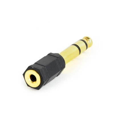 Kép 2/4 - Gembird Jack stereo 6,35mm -> Jack stereo 3,5mm M/F adapter fekete (A-6.35M-3.5F)
