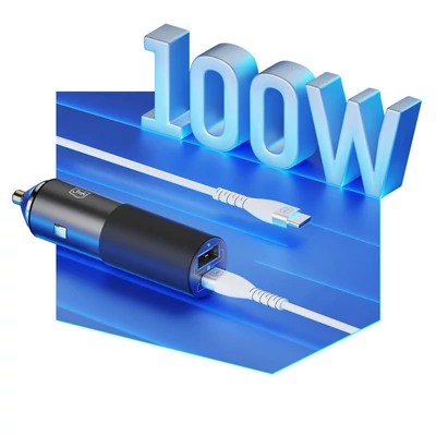 Kép 2/3 - 3mk Hyper Car Charger 100W Back