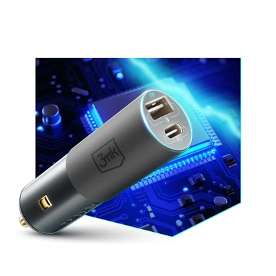 Kép 3/3 - 3mk Hyper Car Charger 100W Back