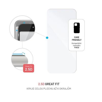 Kép 2/4 - FIXED 2,5D üvegfólia Apple iPhone 16-hoz