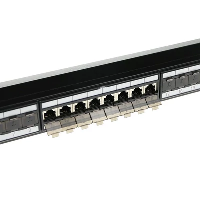 Kép 3/5 - ACT 24-port Patchpanel 1U Black