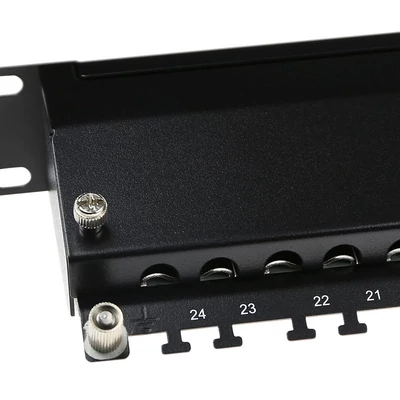 Kép 4/5 - ACT 24-port Patchpanel 1U Black
