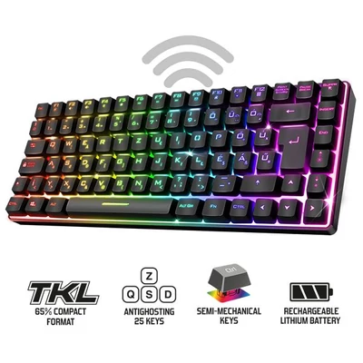 Kép 2/6 - Spirit Of Gamer Elite K70 Wireless Bluetooth Semi-Mechanical Keyboard Black HU