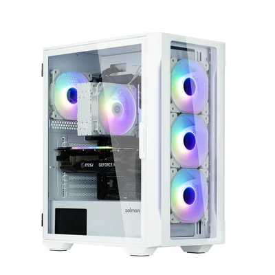 Kép 2/6 - Zalman I3 Neo TG Tempered Glass White
