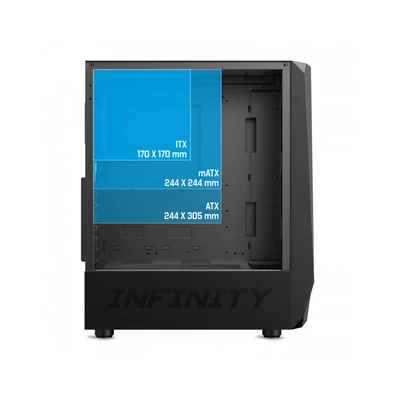 Kép 8/8 - Spirit Of Gamer Intinity Dark Tempered Glass Black